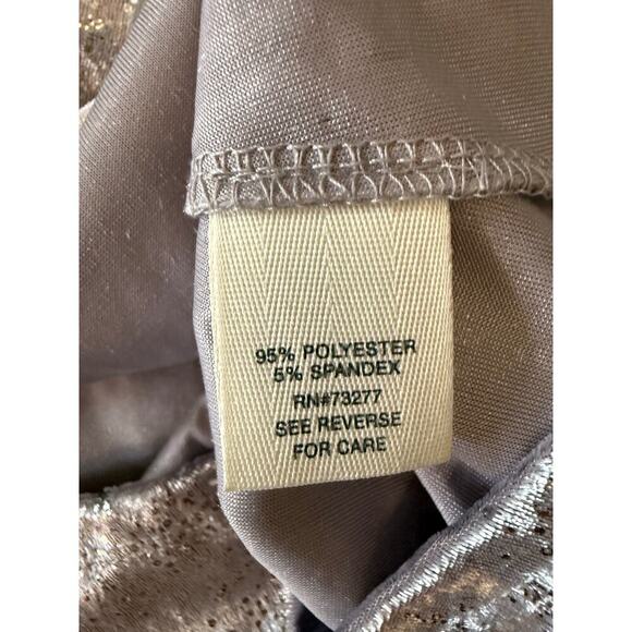 Mudd Silver Metallic Stars Spaghetti Strap Velvet Tank Cami Y2K size Medium NWT - Picture 5 of 6